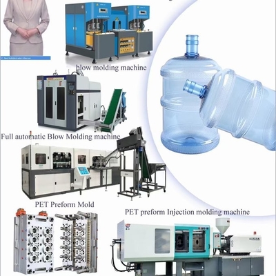 Mesin Pembuat Botol Anggur Plastik Otomatis Horisontal Dengan 5L
